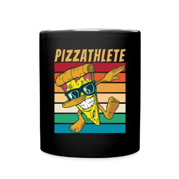Snack Pizzalove Pizza Lover Geschenk - Tasse einfarbig - Schwarz - Vorne