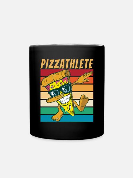 Snack Pizzalove Pizza Lover Cadeau - Mug uni - noir