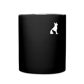 Dog Owner Dog Lover Cat Lover - Dog & Cat Silhouet - Tasse einfarbig - Schwarz - Vorne