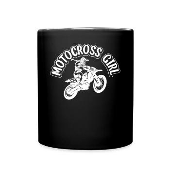 Dirtbike Girl Motocross Girl Enduro Off-road Super - Mug uni - noir - Devant