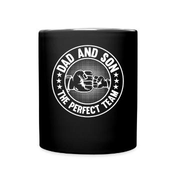 Dad And Son The Perfect Team - Daddy Father's Day - Full Colour Mug - black - Front