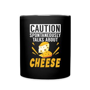 Snack Cheese Lover Cheese Gift - Full Colour Mug - black - Front
