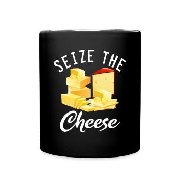 Snack Cheese Lover Cheese Gift - Full Colour Mug - black - Front