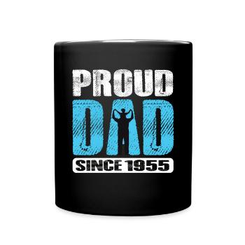 Proud Dad Since 1955 - Tasse einfarbig - Schwarz - Vorne