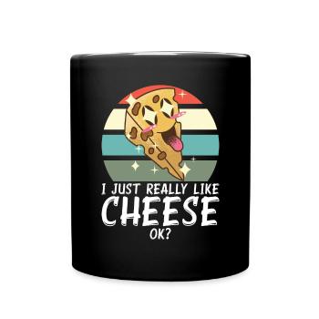 Snack Cheese Lover Cheese Gift - Full Colour Mug - black - Front