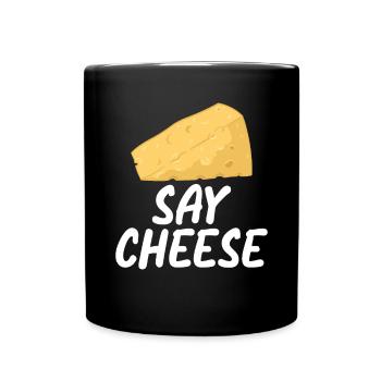 Snack Cheese Lover Cheese Gift - Full Colour Mug - black - Front