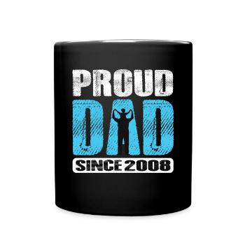 Proud Dad Since 2008 - Tasse einfarbig - Schwarz - Vorne
