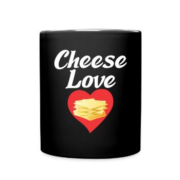 Snack Käse Liebhaber Käse Geschenk - Tasse einfarbig - Schwarz - Vorne