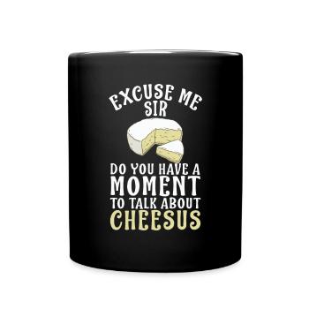 Snack Cheese Lover Cheese Gift - Full Colour Mug - black - Front