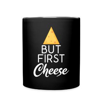 Snack Cheese Lover Cheese Gift - Full Colour Mug - black - Front