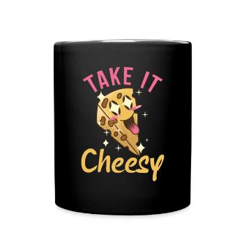 Snack Käse Liebhaber Käse Geschenk - Tasse einfarbig - Schwarz - Vorne