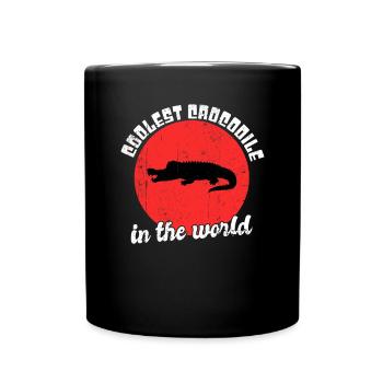 Cool crocodile saying - Full Colour Mug - black - Front