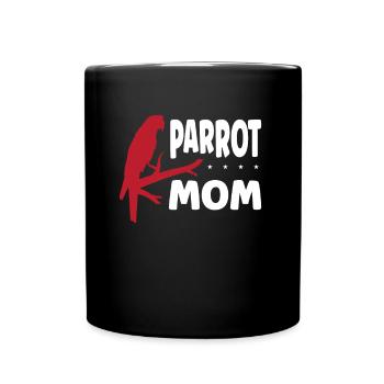 Maman perroquet - Mug uni - noir - Devant