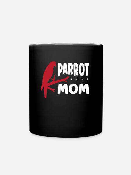 Papagei mama - Tasse einfarbig - Schwarz