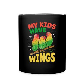 Mes enfants ont des ailes - Mug uni - noir - Devant