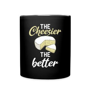 Snack Käse Liebhaber Käse Geschenk - Tasse einfarbig - Schwarz - Vorne