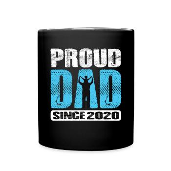 Proud Dad Since 2020 - Tasse einfarbig - Schwarz - Vorne
