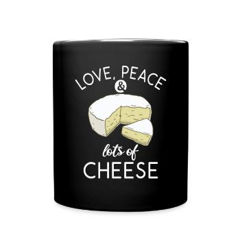 Snack Käse Liebhaber Käse Geschenk - Tasse einfarbig - Schwarz - Vorne