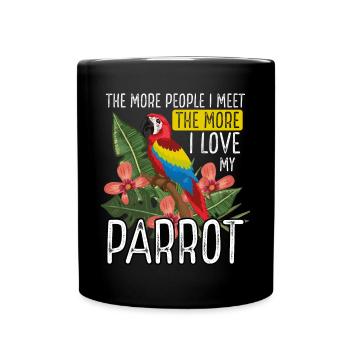 J’adore mon perroquet - Mug uni - noir - Devant