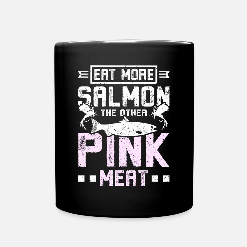 Eat more salmon the other pink meat - Tasse einfarbig - Schwarz
