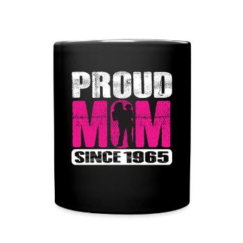 Proud Mom Since 1965 - Tasse einfarbig - Schwarz - Vorne
