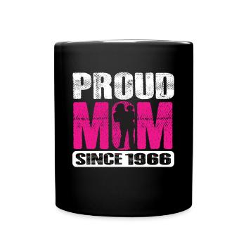 Proud Mom Since 1966 - Tasse einfarbig - Schwarz - Vorne