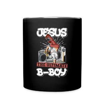 Jesus the Ultimate B-Boy - Breakdance Hip Hop - Full Colour Mug - black - Front