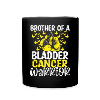 Bladder Cancer Awareness Brother Twins Sibling - Full Colour Mug - black - Front