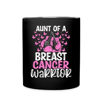 Breast Cancer Awareness Aunt Nephew Niece - Tasse einfarbig - Schwarz - Vorne