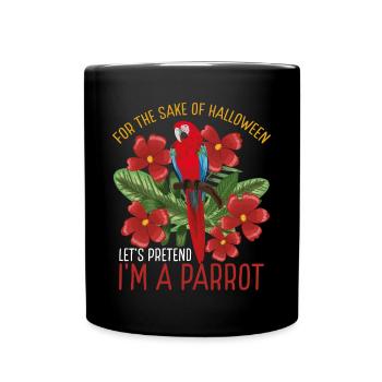Je suis un perroquet à Halloween - Mug uni - noir - Devant