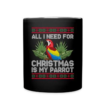 J’ai besoin d’un perroquet pour Noël - Mug uni - noir - Devant