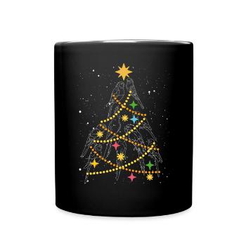 Perroquets sapin de Noël - Mug uni - noir - Devant