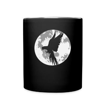 Lune de perroquet dans l’obscurité - Mug uni - noir - Devant