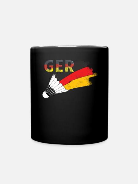 deutschland Badminton - Tasse einfarbig - Schwarz