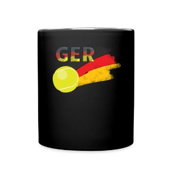 Allemagne Tennis - Mug uni - noir - Devant