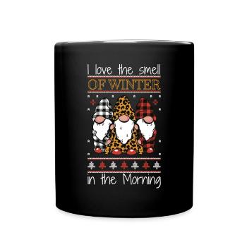 I love the smell of Winter in The Morning - Full Colour Mug - black - Front