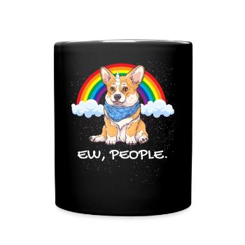 Ew People Flaum Kawaii Hundezitat Breed Haustier - Tasse einfarbig - Schwarz - Vorne
