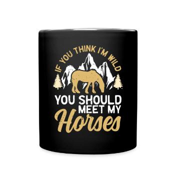 Horse Rider Horse lover Rider - Full Colour Mug - black - Front