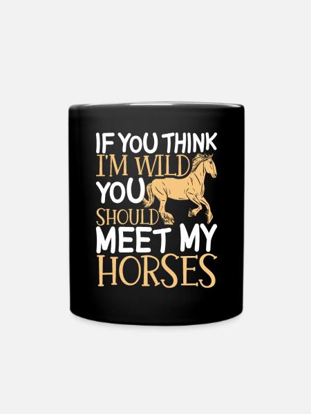 Cavalier Amoureux des chevaux Cavalier - Mug uni - noir