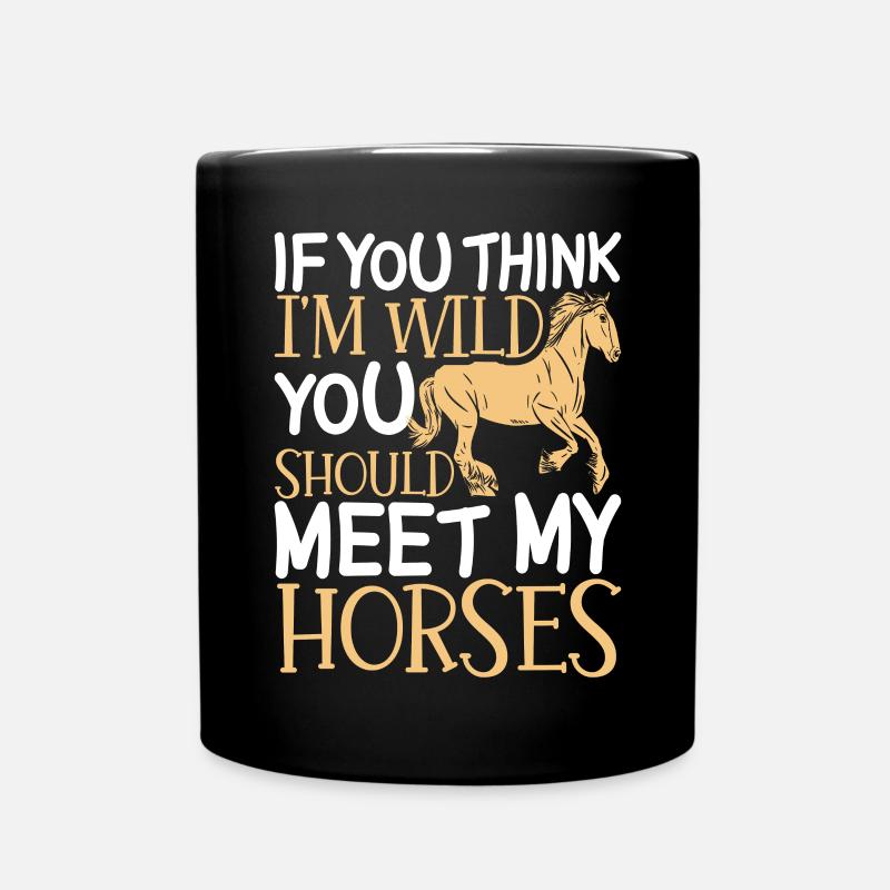 Cavalier Amoureux des chevaux Cavalier - Mug uni - noir