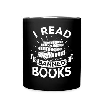 I Read Banned Books Bücher Bibliothek - Tasse einfarbig - Schwarz - Vorne