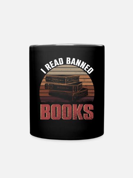I Read Banned Books Bücher Bibliothek - Tasse einfarbig - Schwarz