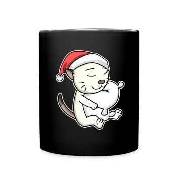 Colorpoint Shorthair Cat Christmas Sleep - Mug uni - noir - Devant