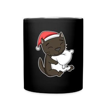 Havana Cat Noël Sommeil Fatigué - Mug uni - noir - Devant