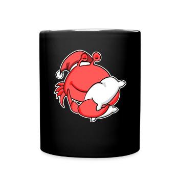 Crabe Noël Sommeil Sommeil Sommeil - Mug uni - noir - Devant