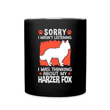 Ich habe an Harzer Fuchs gedacht Hütefuchs - Tasse einfarbig - Schwarz - Vorne