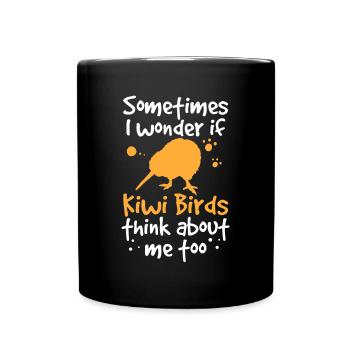 Kiwi oiseau pense à moi Kiwi de Nouvelle-Zélande - Mug uni - noir - Devant