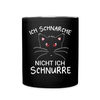 Ich Schnarche Nicht Ich Schnurre Schlaf Pyjama - Tasse einfarbig - Schwarz - Vorne