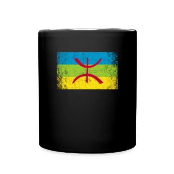kabyle amazigh flag berber, africa kabyle - Tasse einfarbig - Schwarz - Vorne