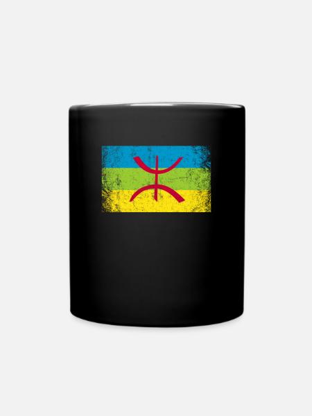 kabyle amazigh flag berber, africa kabyle - Tasse einfarbig - Schwarz